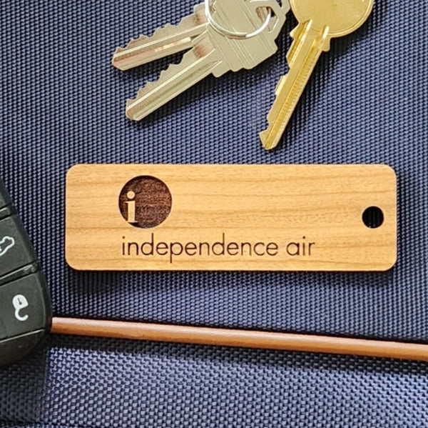 Image of wooden airline tag