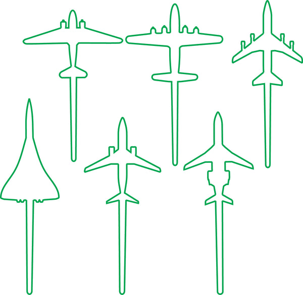 Airplane Set-of-6 Cake Decorations