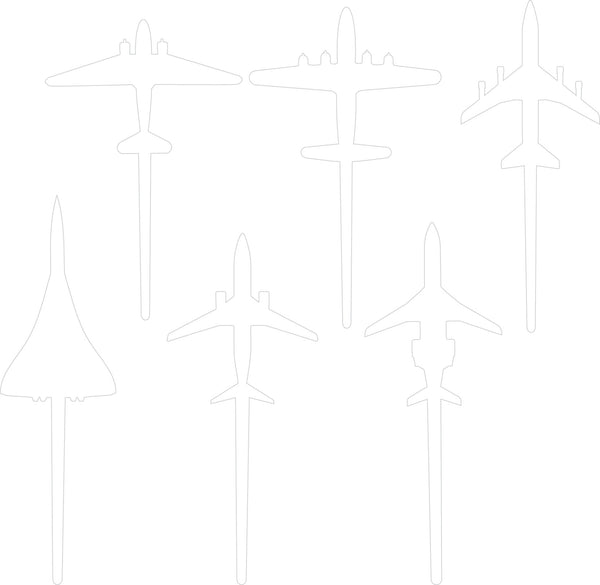 Airplane Set-of-6 Cake Decorations