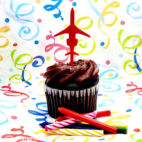 Airplane Set-of-6 Cake Decorations