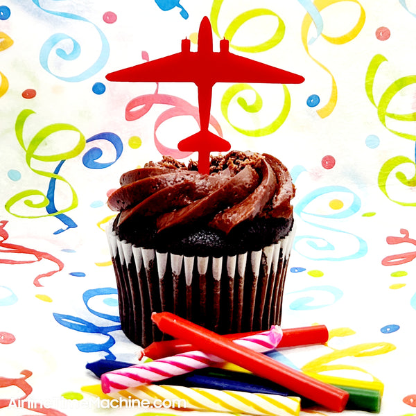 Airplane Set-of-6 Cake Decorations