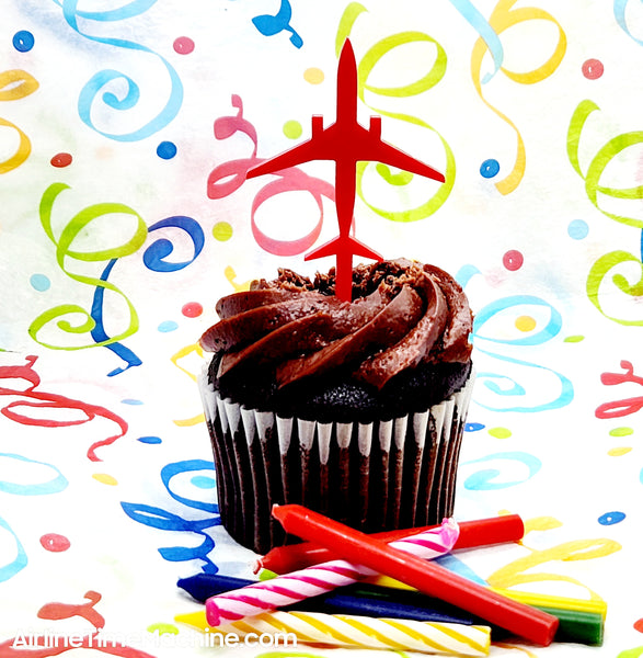 Airplane Set-of-6 Cake Decorations