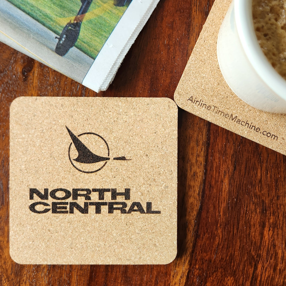 North Central Airlines Cork Coaster – Airline Time Machine