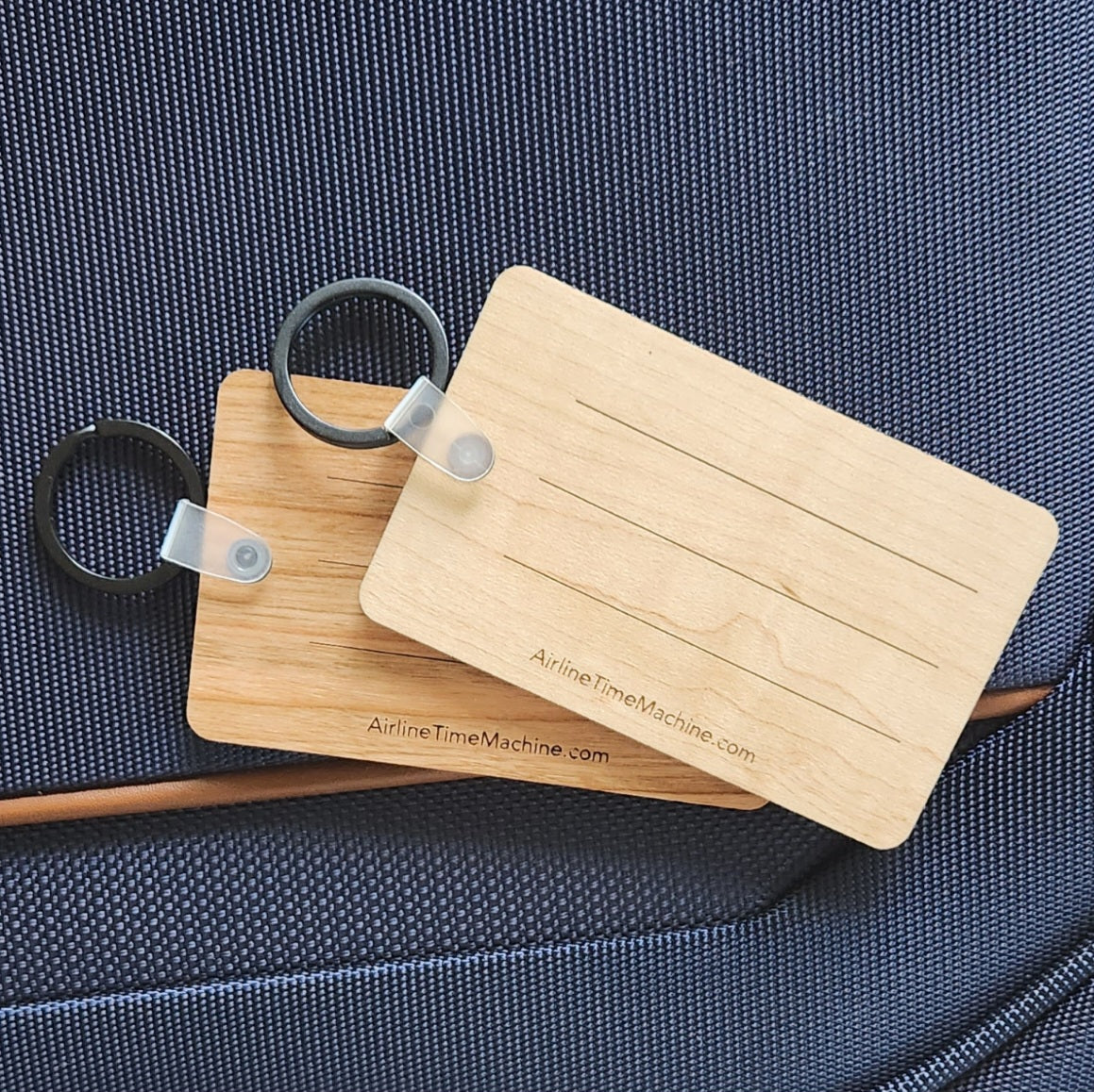 Cessna 402 Solid Hardwood Wide Tag – Airline Time Machine
