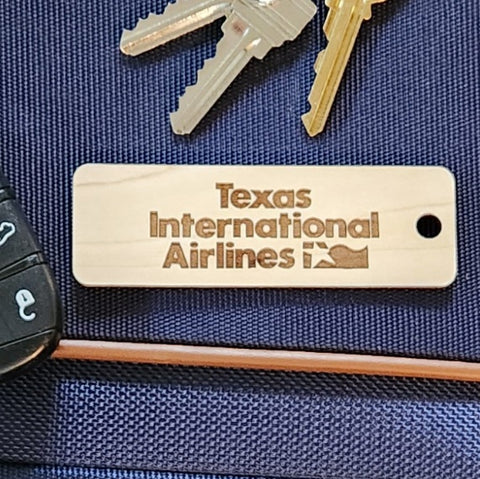 Image of wooden airline tag