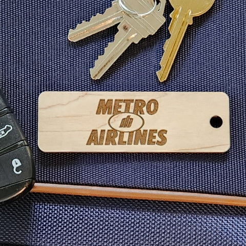 Image of wooden airline tag