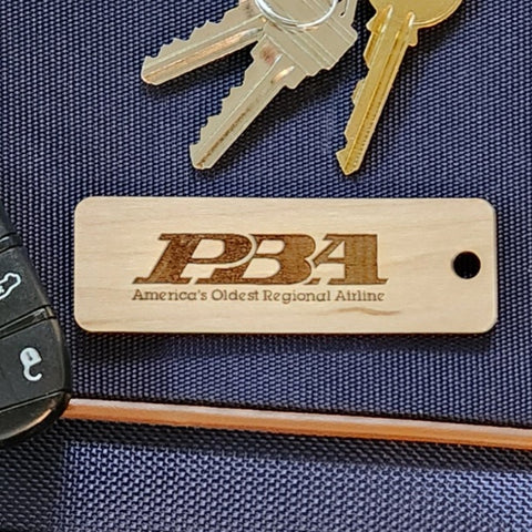 Image of wooden airline tag