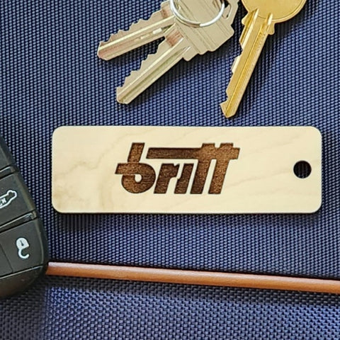 Image of wooden airline tag