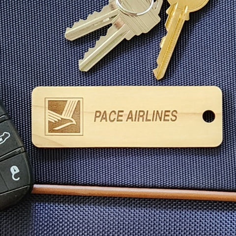 Image of wooden airline tag