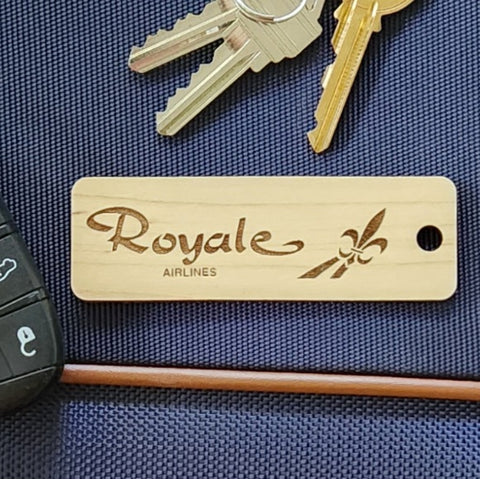 Image of wooden airline tag