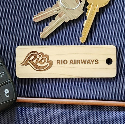 Image of wooden airline tag