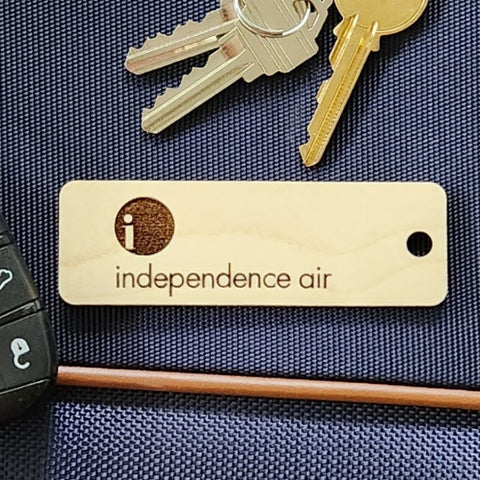 Image of wooden airline tag