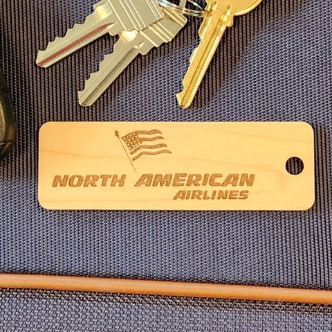 Image of hardwood airline tag