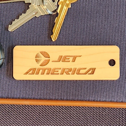 Image of hardwood airline tag