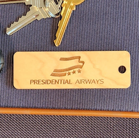 Image of hardwood airline tag