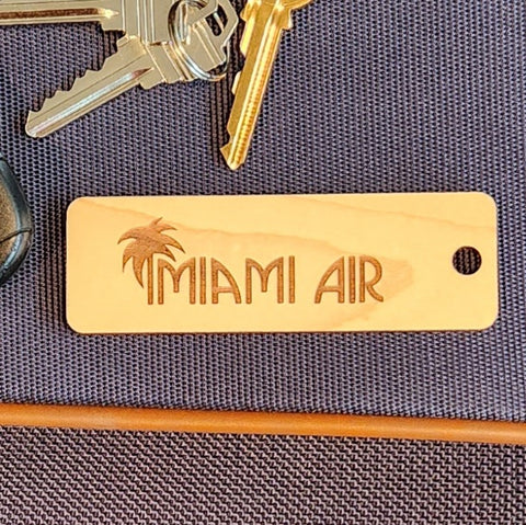 Image of hardwood airline tag