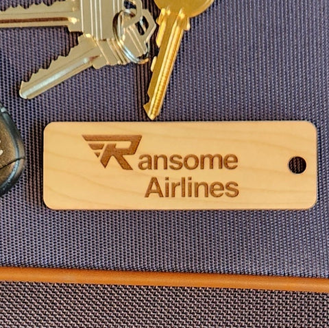 Image of hardwood airline tag