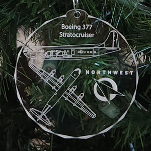 Northwest Airlines Boeing Stratocruiser Sculpted Edge Acrylic Ornament