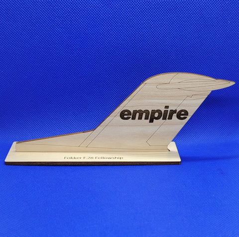 Empire Airlines F.28 tail panel front